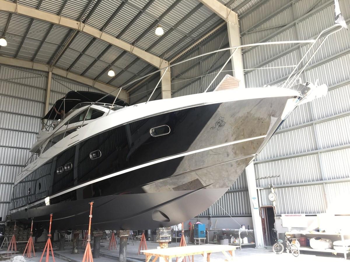a large metal structure aboard OSCA Yacht for Sale
