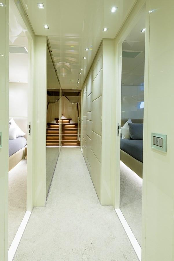 a hallway with a couch and a chair aboard MUSHA Yacht for Sale