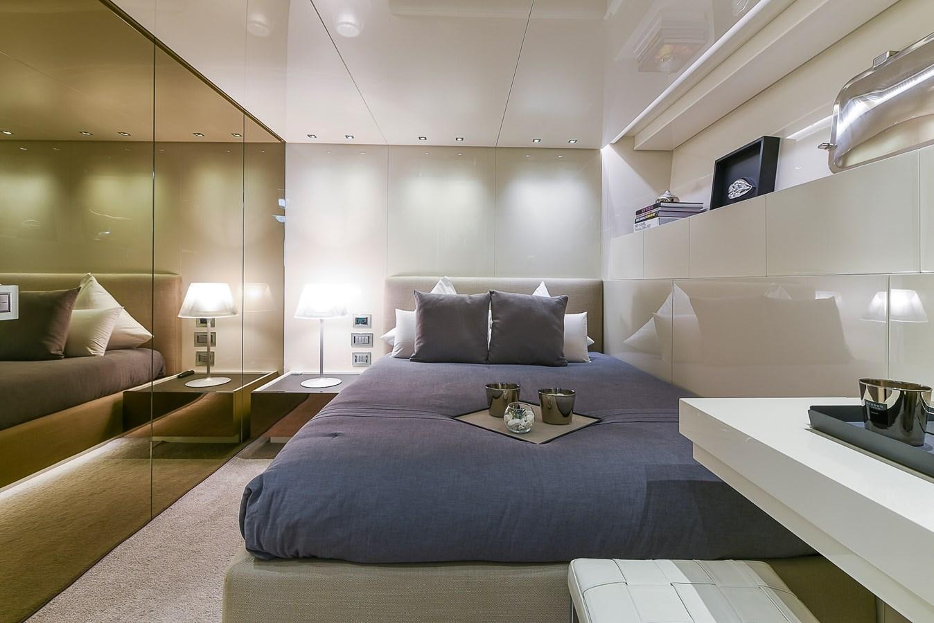a bed in a room aboard MUSHA Yacht for Sale