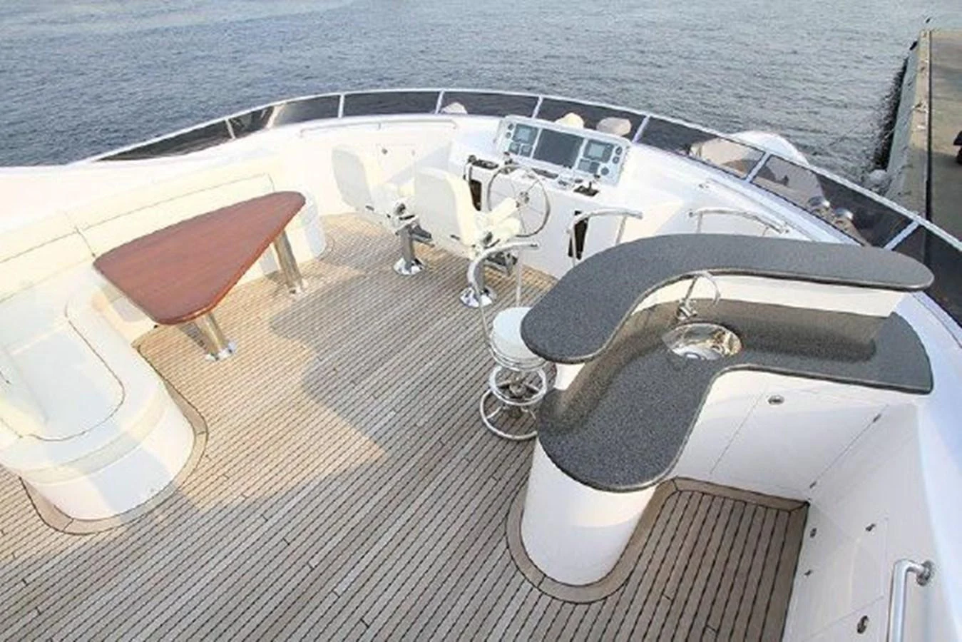 a deck of a boat aboard WHITE LOTUS Yacht for Sale