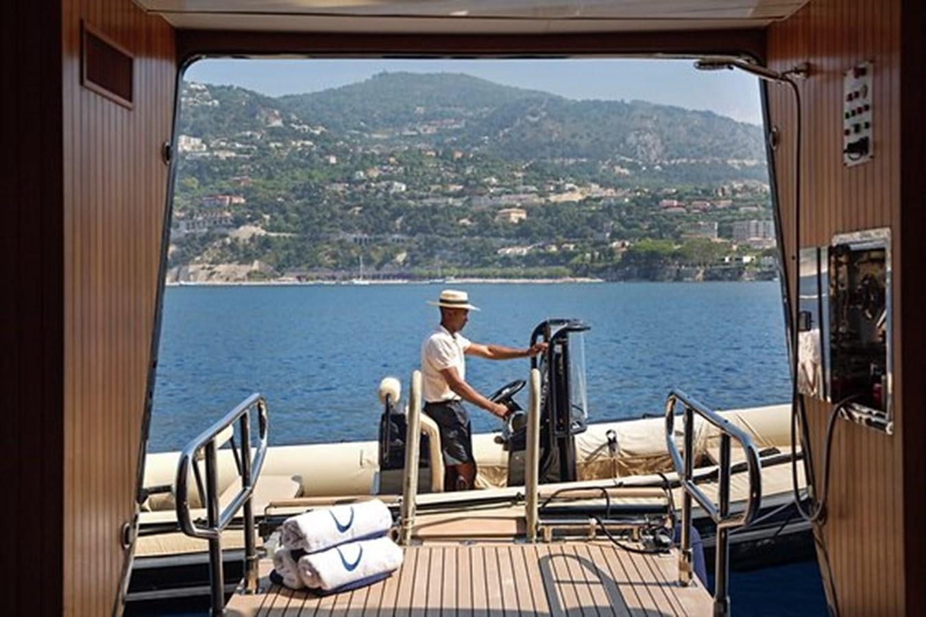 a person on a boat aboard LA LUNA Yacht for Sale
