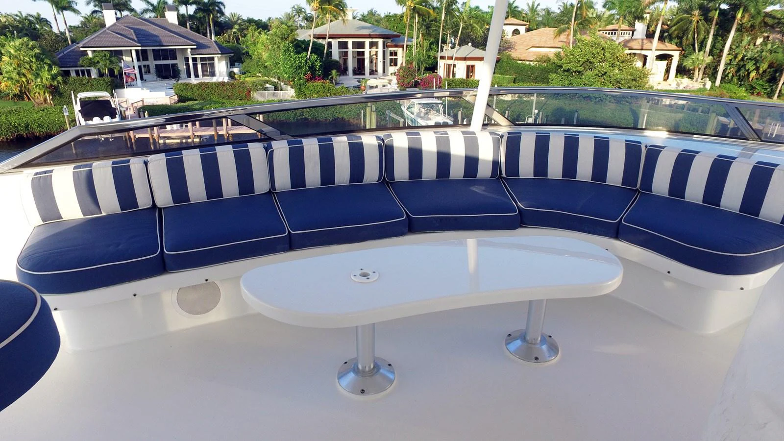 a pool with a deck and a deck aboard SHORT GAME Yacht for Sale