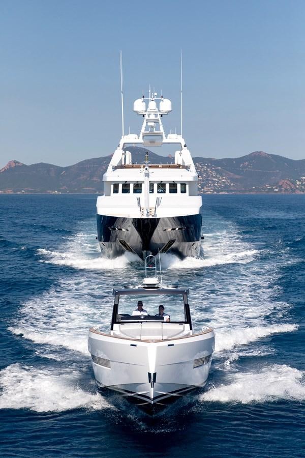 a boat on the water aboard TREEHOUSE Yacht for Charter