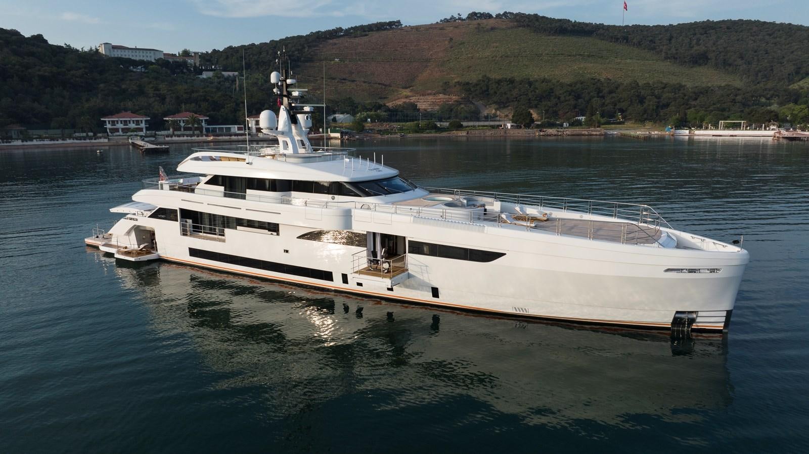 a boat on the water aboard STERN Yacht for Sale