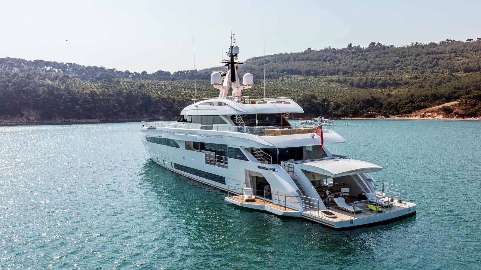 a boat on the water aboard STERN Yacht for Sale