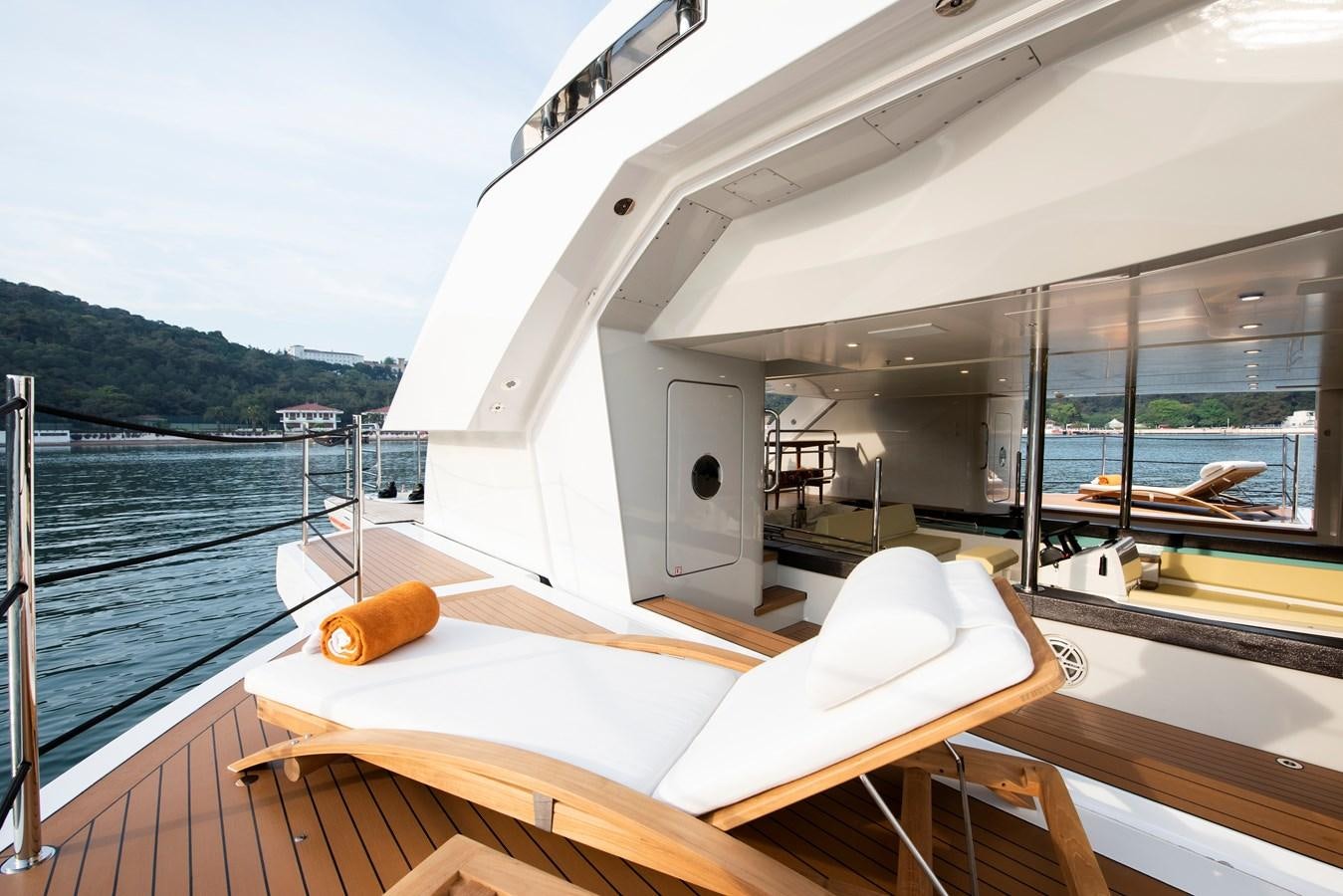 a boat on the water aboard STERN Yacht for Sale