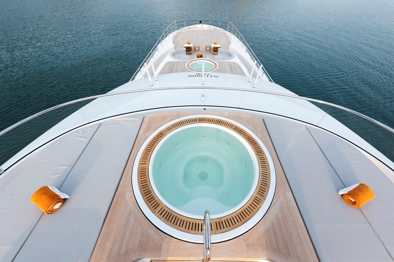 the inside of a space ship aboard STERN Yacht for Sale