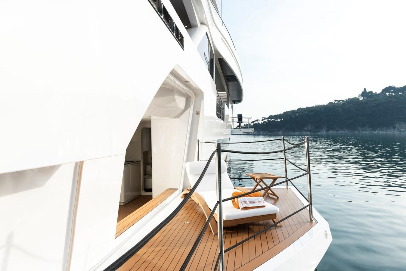 a boat on the water aboard STERN Yacht for Sale