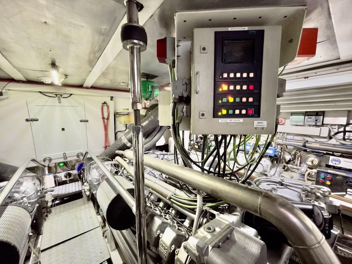 a machine in a room aboard HAKUNA MATATA Yacht for Sale