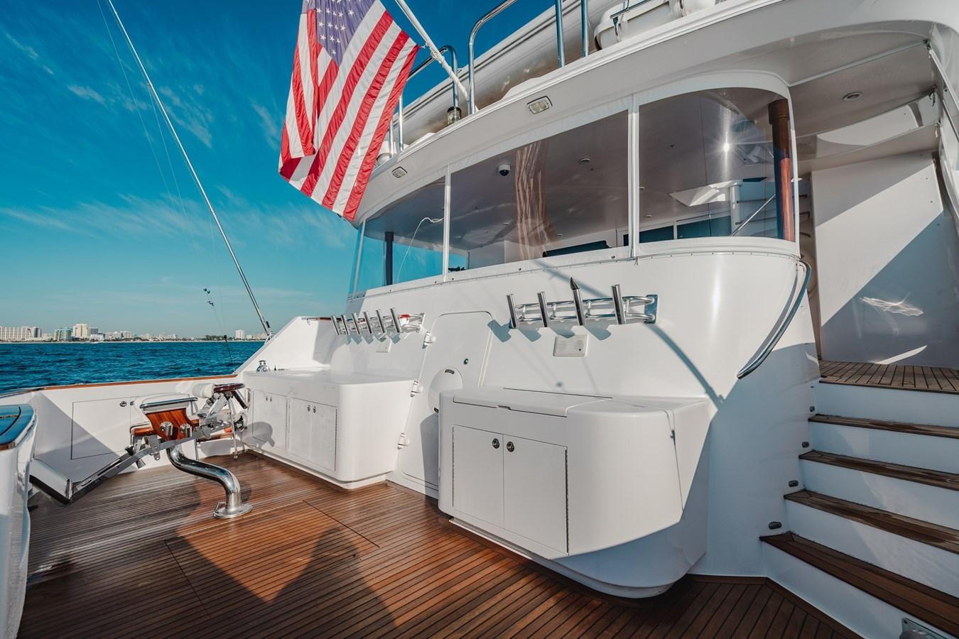 a boat on the water aboard SHORT GAME Yacht for Sale