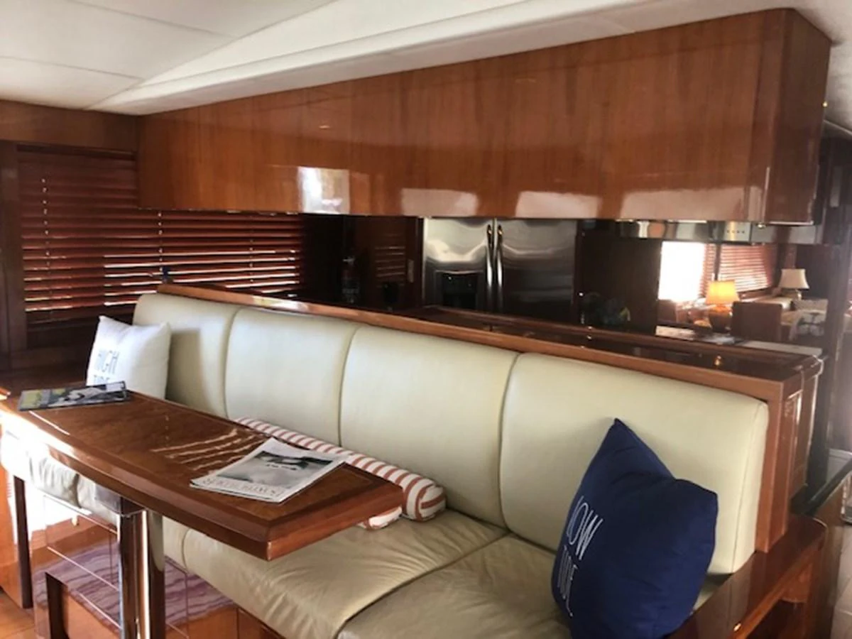 a couch in a room aboard JEF82110L506 Yacht for Sale