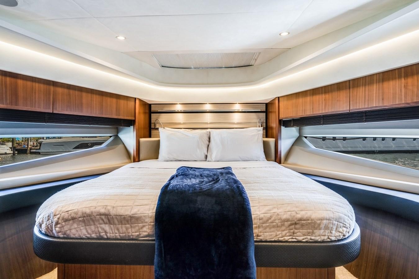 a large bed in a room aboard SOL INVICTUS Yacht for Sale