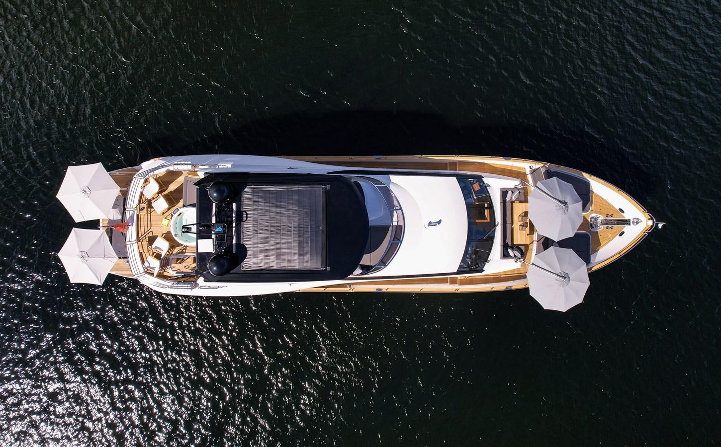 a yellow and white vehicle aboard 2015 SUNSEEKER 92' Yacht for Sale