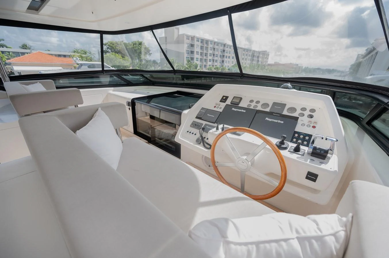 the inside of a car aboard ASTONISH Yacht for Sale