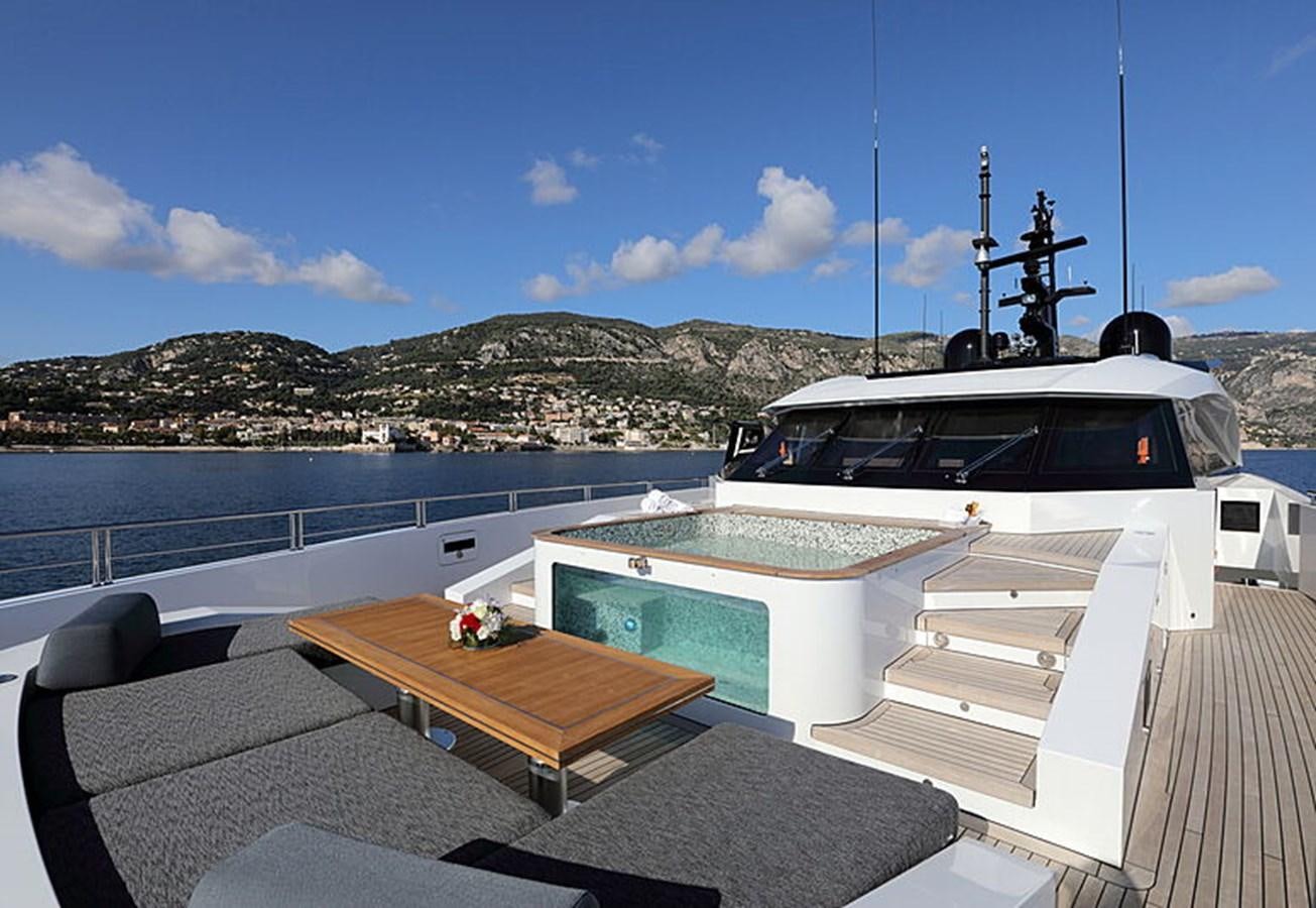 a boat on a deck aboard NEXT Yacht for Sale