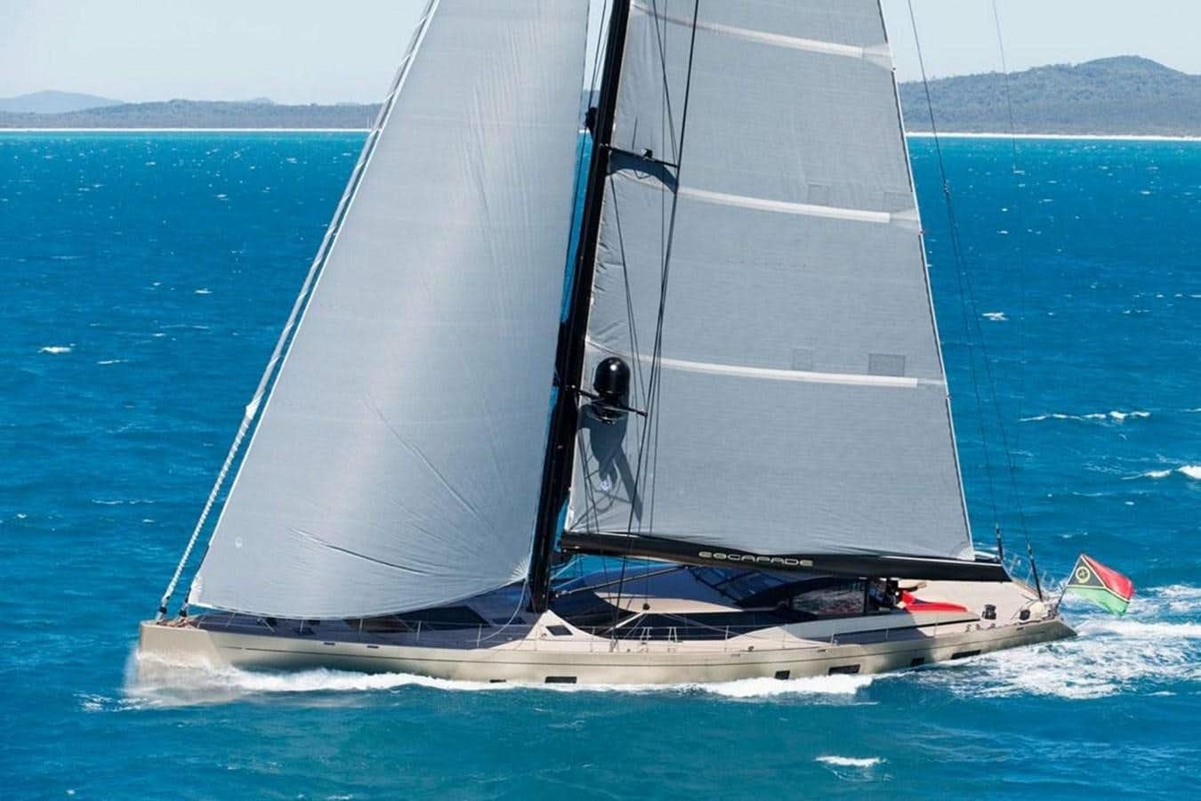 a sailboat on the water aboard ESCAPADE Yacht for Sale