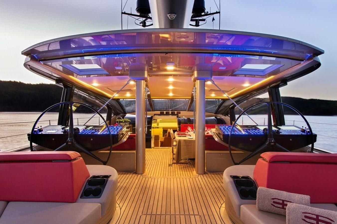 the inside of a boat aboard ESCAPADE Yacht for Sale