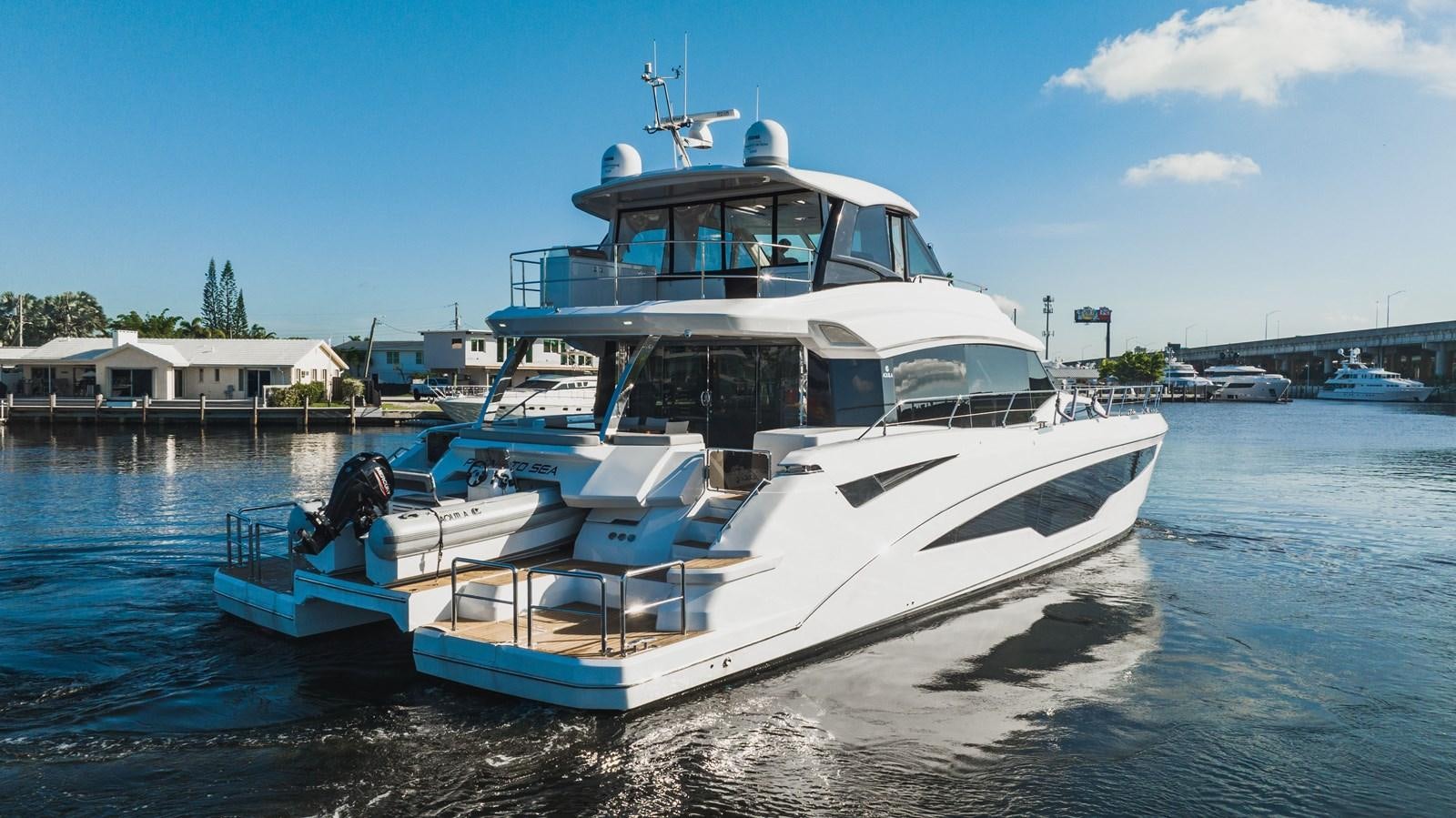 a boat in the water aboard PLANE TO SEA Yacht for Sale