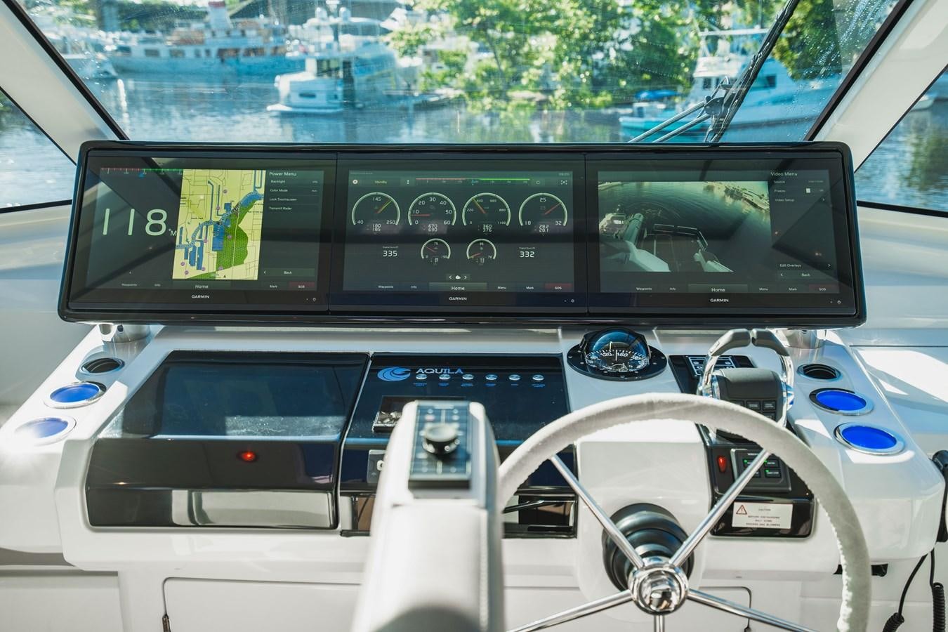 inside of a car aboard PLANE TO SEA Yacht for Sale