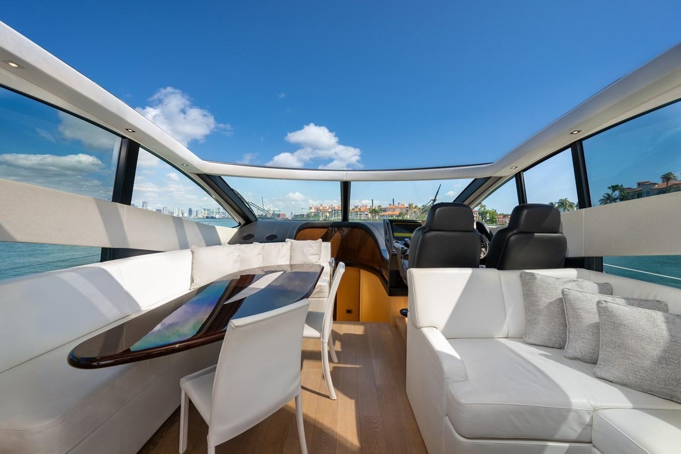 the inside of a car aboard SUNSEEKER PREDATOR 68 Yacht for Sale