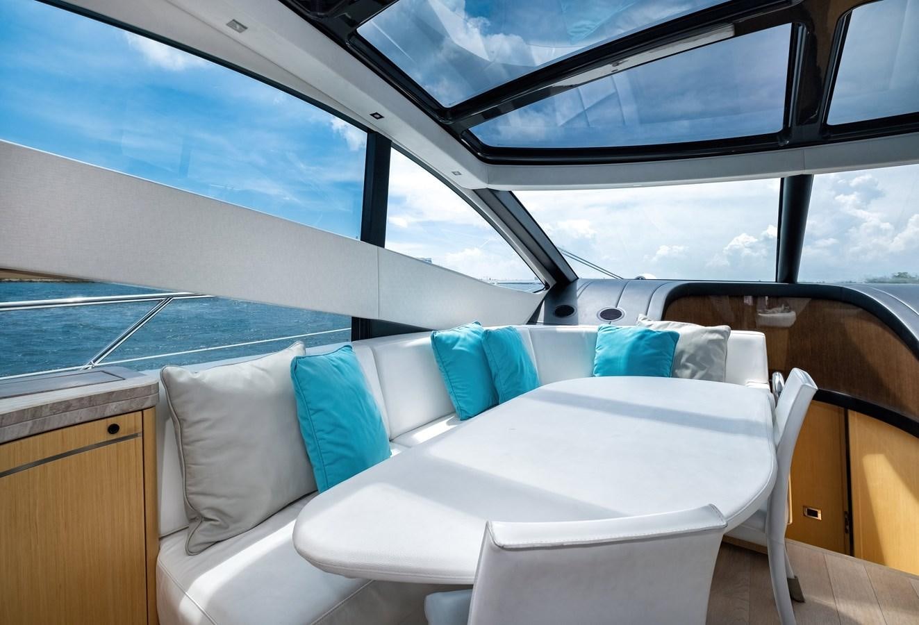 inside of a car aboard SUNSEEKER PREDATOR 68 Yacht for Sale