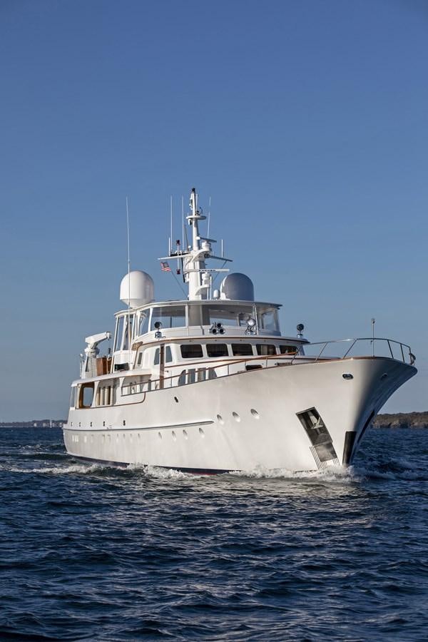 a large white boat in the water aboard MARYBELLE Yacht for Sale
