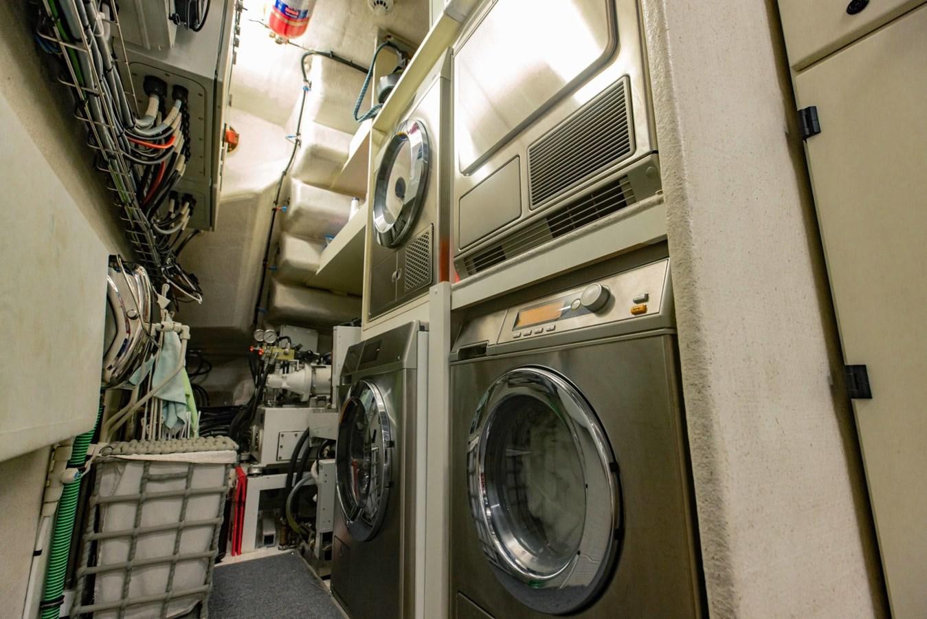 a large room with a large group of machines aboard TAYRONA Yacht for Sale
