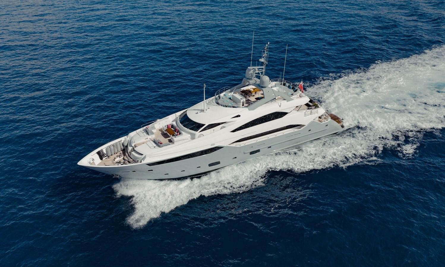 a white boat on the water aboard TAYRONA Yacht for Sale