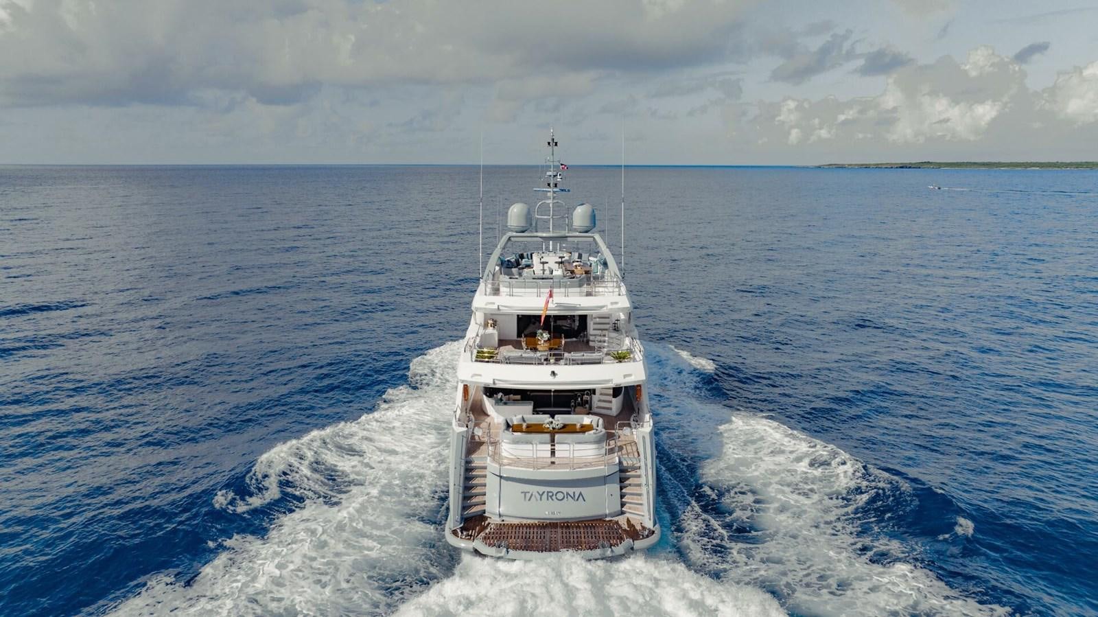 a boat on the water aboard TAYRONA Yacht for Sale