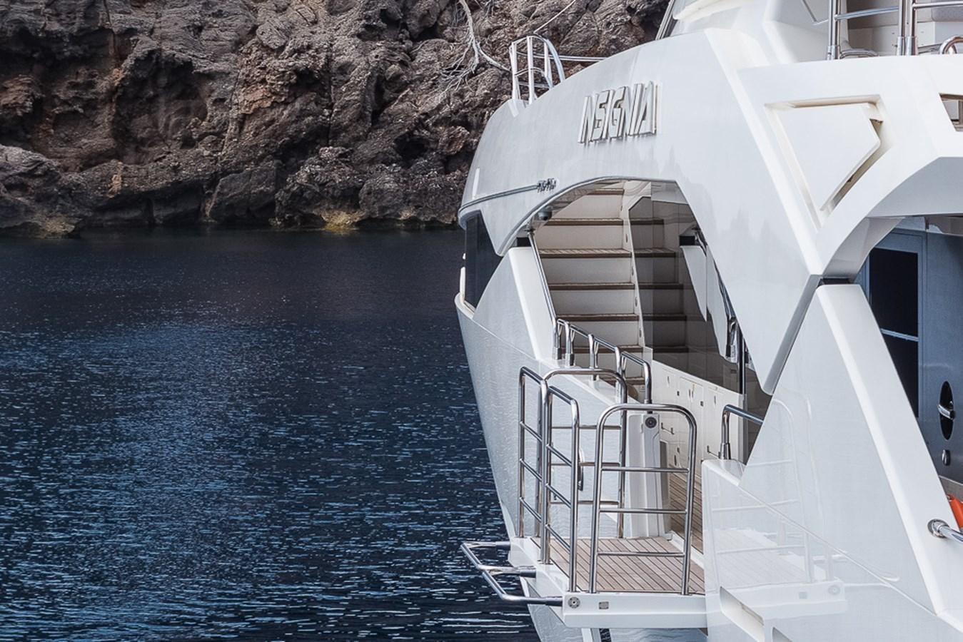 a boat on the water aboard INSIGNIA Yacht for Sale