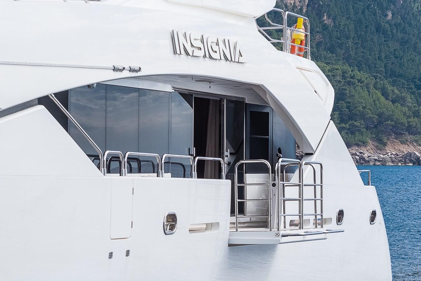a boat on the water aboard INSIGNIA Yacht for Sale