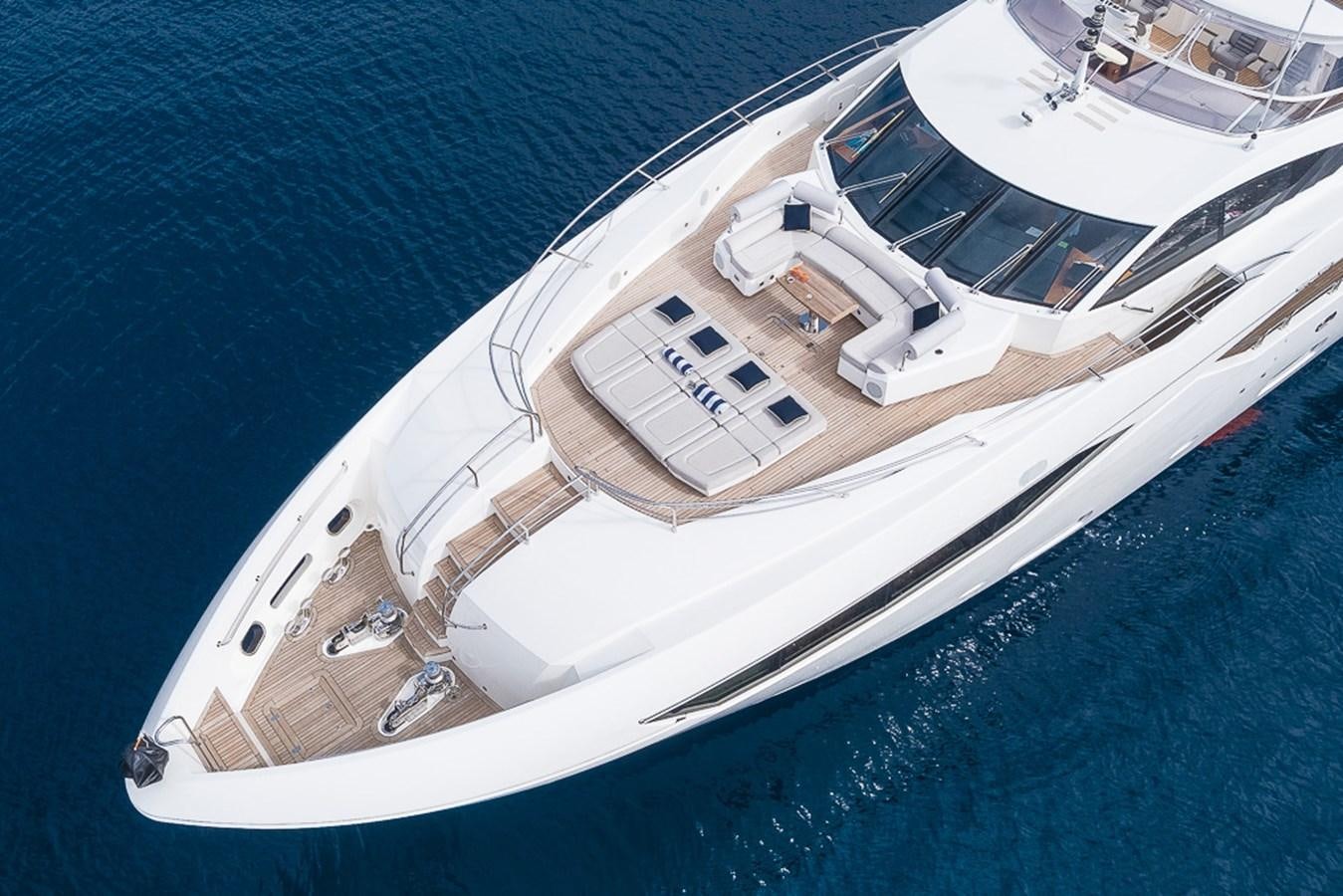 a high angle view of a boat aboard INSIGNIA Yacht for Sale