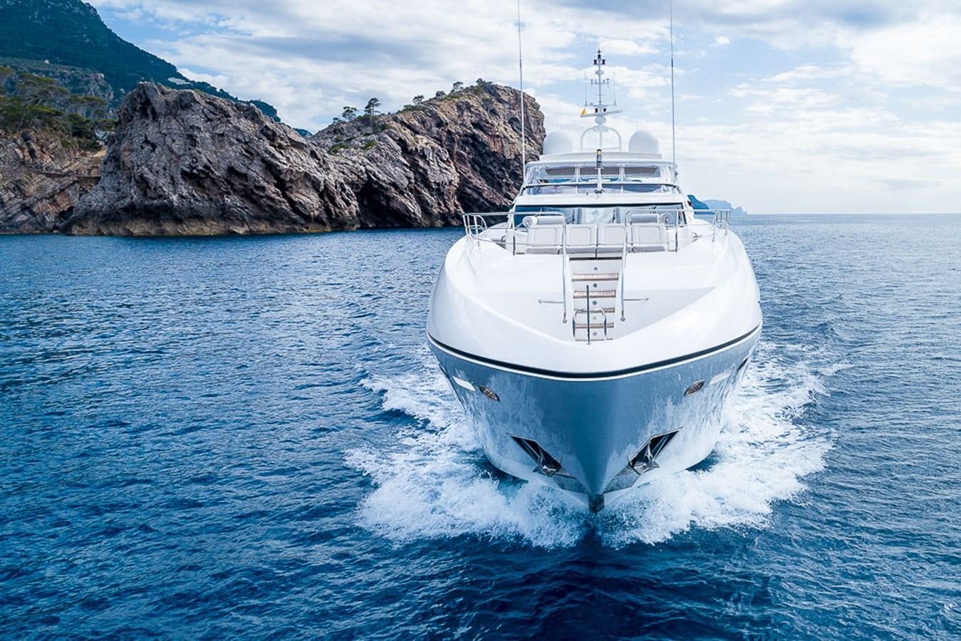 a boat in the water aboard INSIGNIA Yacht for Sale