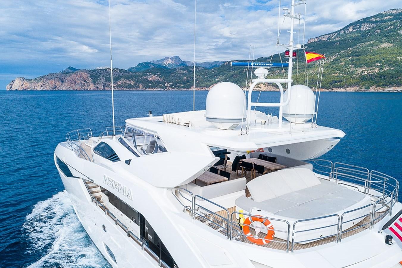a boat on the water aboard INSIGNIA Yacht for Sale