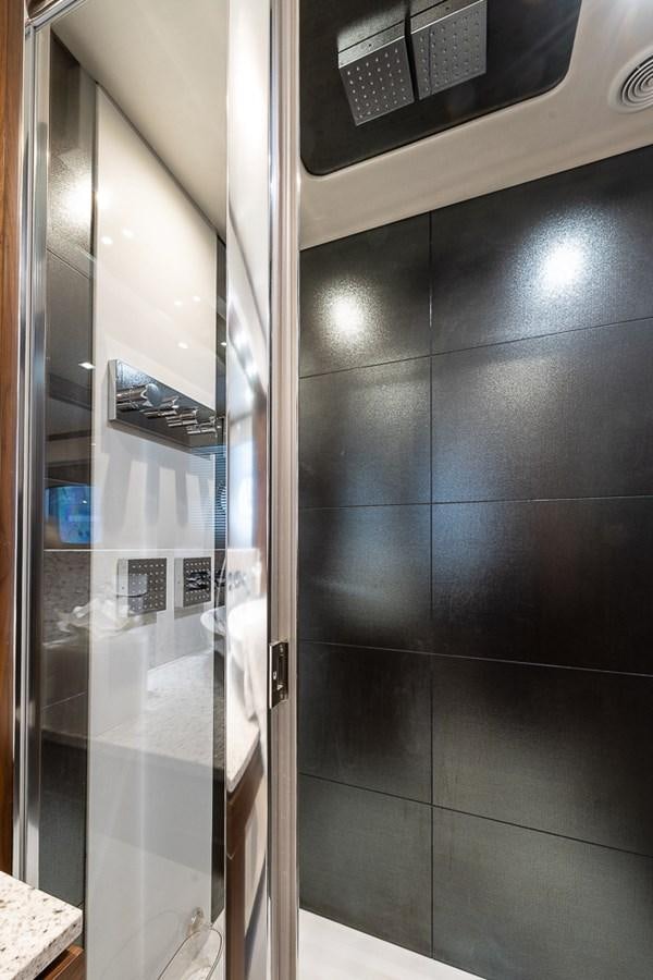 a glass shower unit aboard INSIGNIA Yacht for Sale