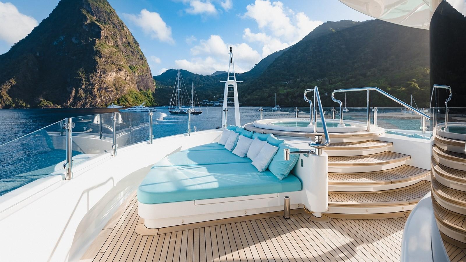 a boat on a body of water aboard CLELIA III Yacht for Charter