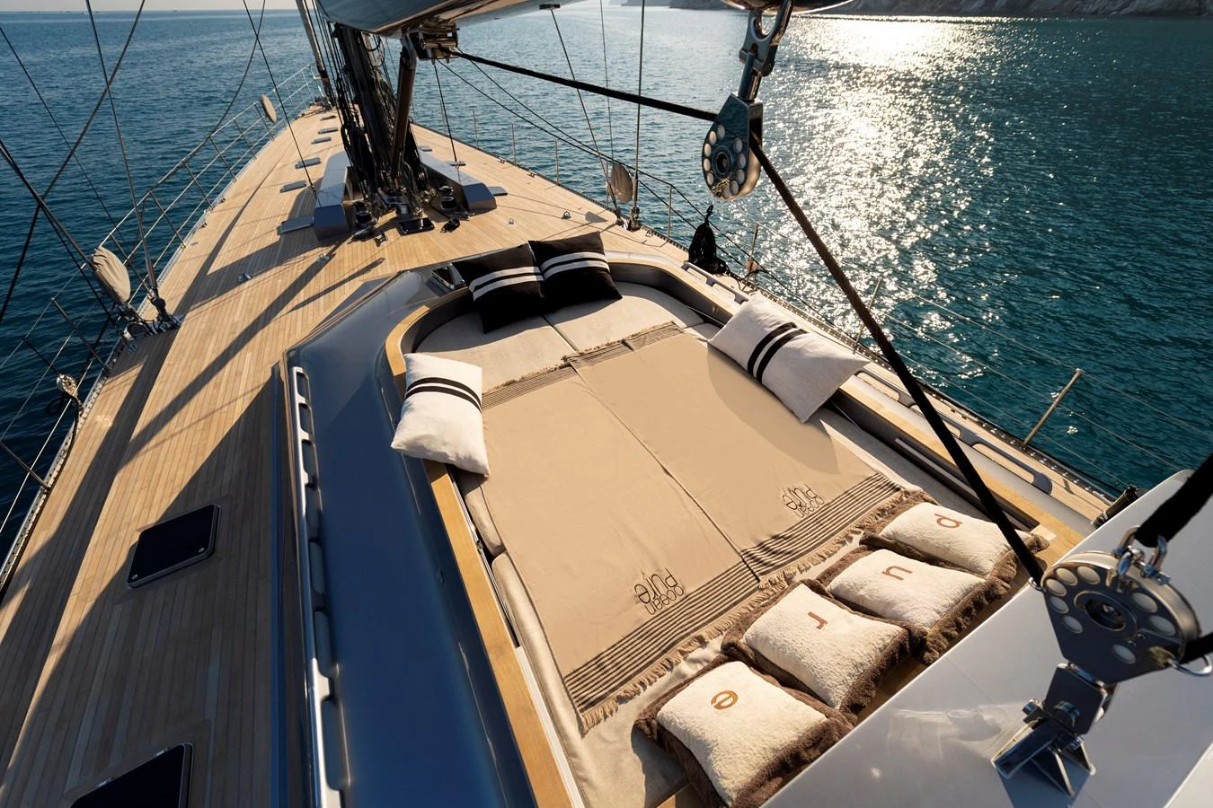 a boat on the water aboard OCEAN PURE 2 Yacht for Sale