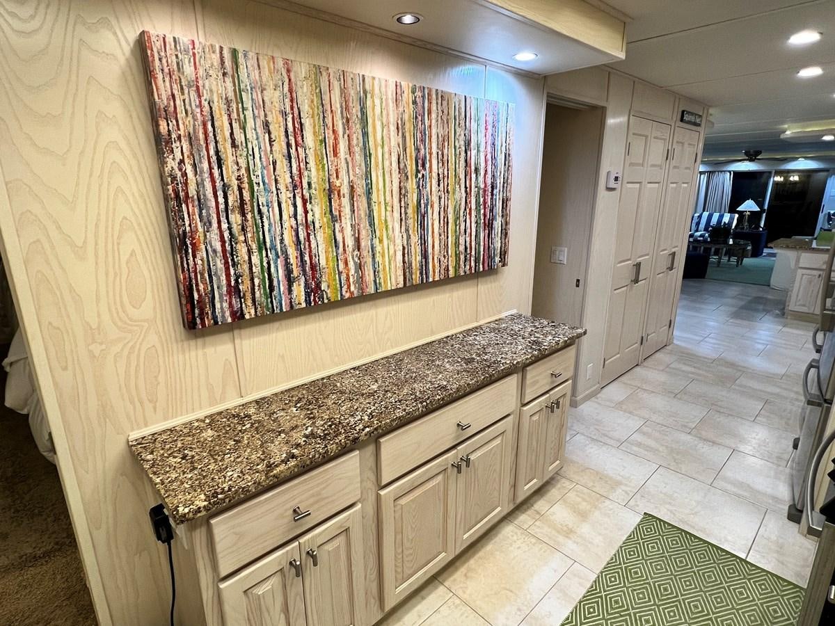 a kitchen with a countertop aboard 2010/1995 STARDUST 20 X 95WB NLST Yacht for Sale