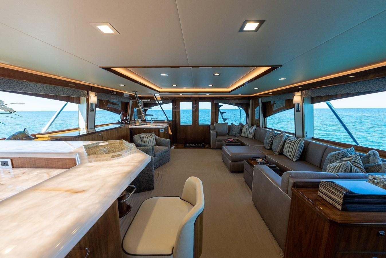 inside of a boat aboard ANOTHER DAY IN PARADISE Yacht for Sale