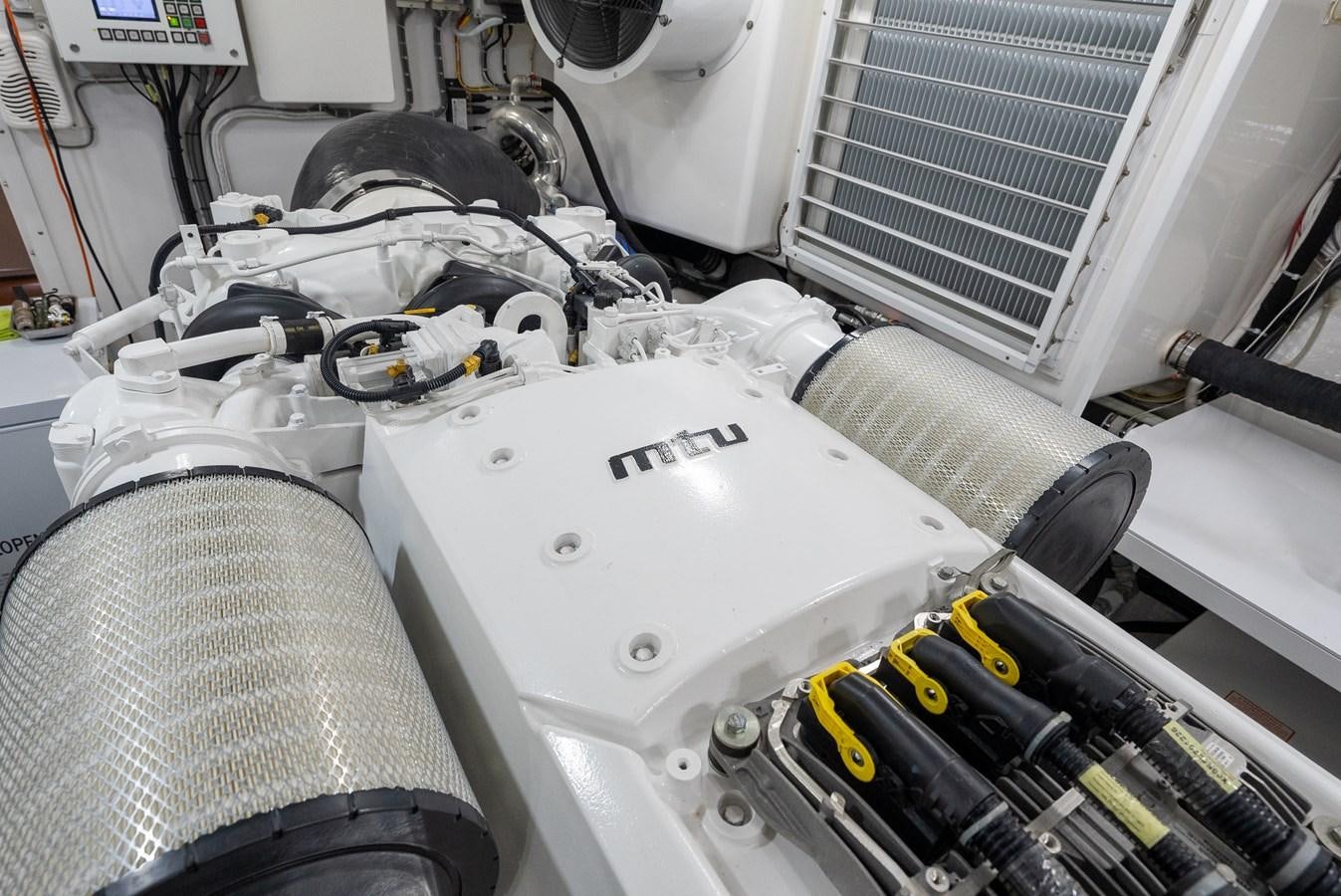 the engine of a car aboard ANOTHER DAY IN PARADISE Yacht for Sale