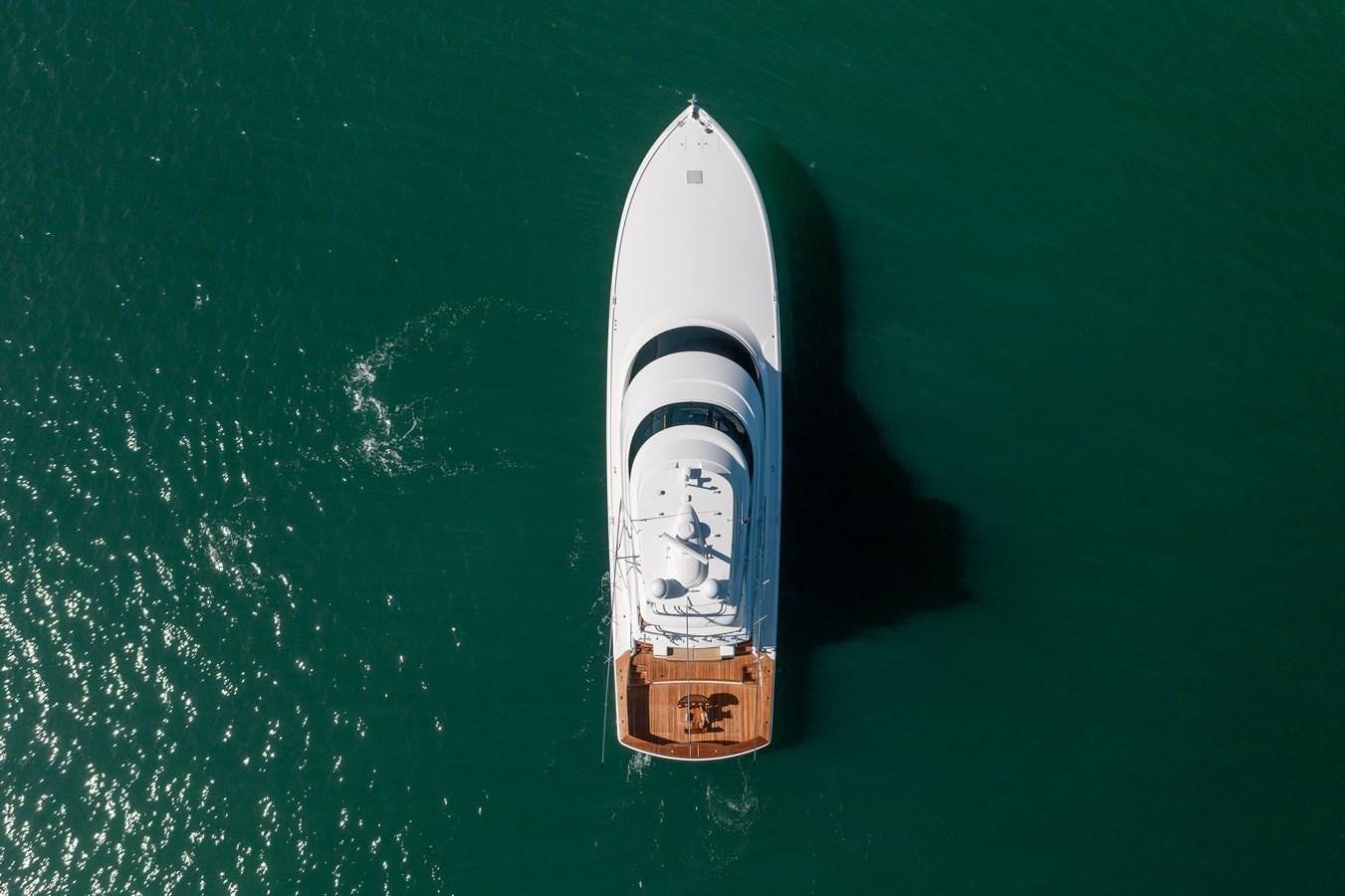 a rocket flying over water aboard ANOTHER DAY IN PARADISE Yacht for Sale