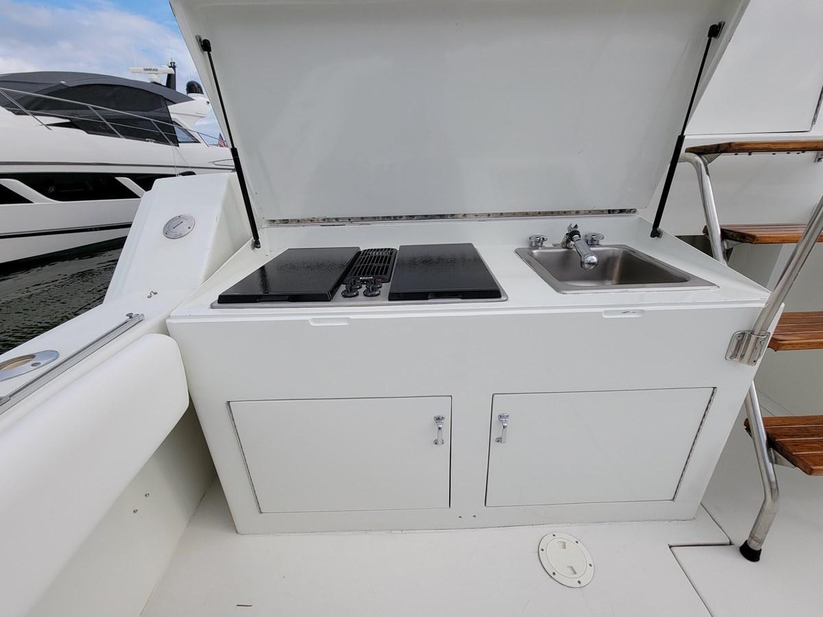a white rectangular object with a black keyboard on it aboard LADY PATRICIA Yacht for Sale