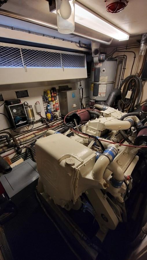 a large machine in a room aboard LADY PATRICIA Yacht for Sale