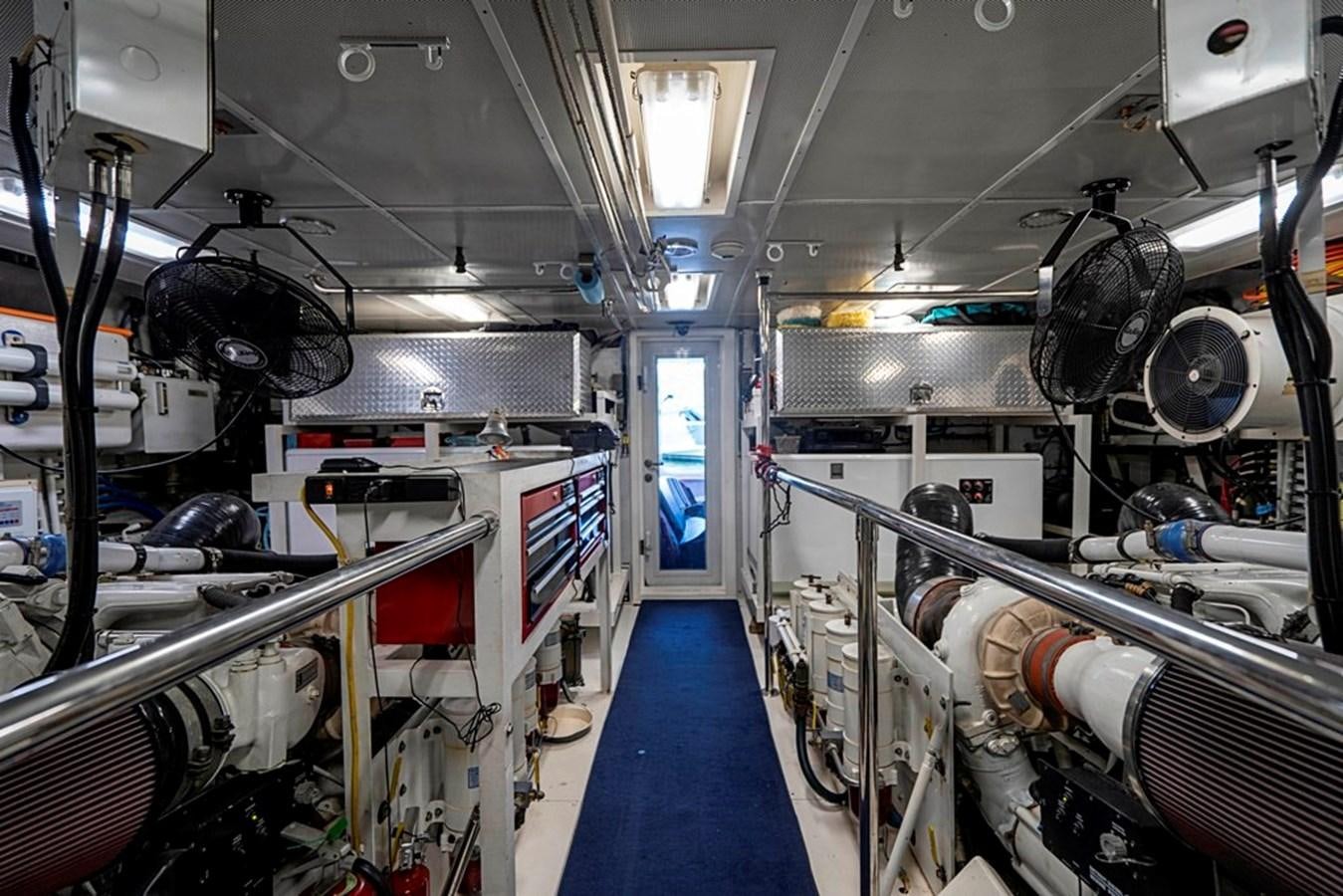 a room with machinery aboard PURA VIDA Yacht for Sale