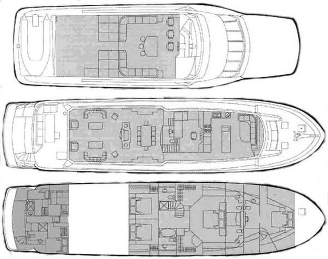 diagram, engineering drawing aboard PURA VIDA Yacht for Sale