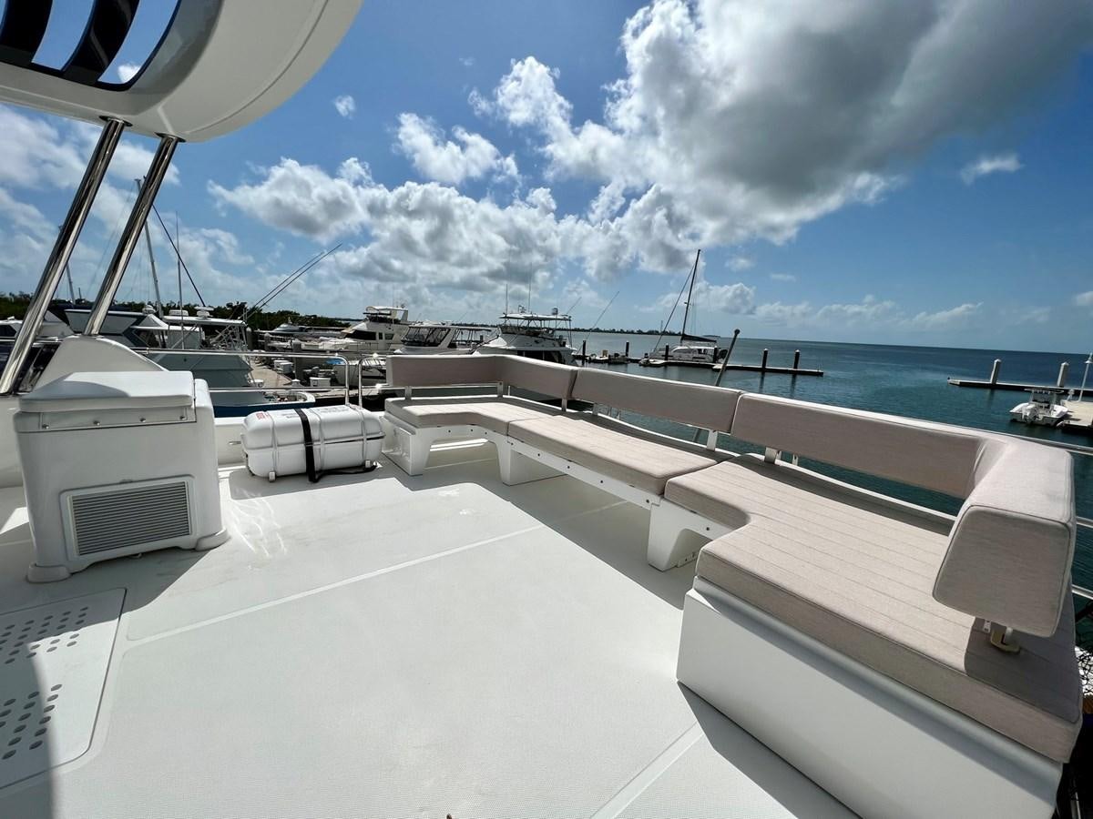 a boat on the water aboard SIRENA 64 FLYBRIDGE Yacht for Sale
