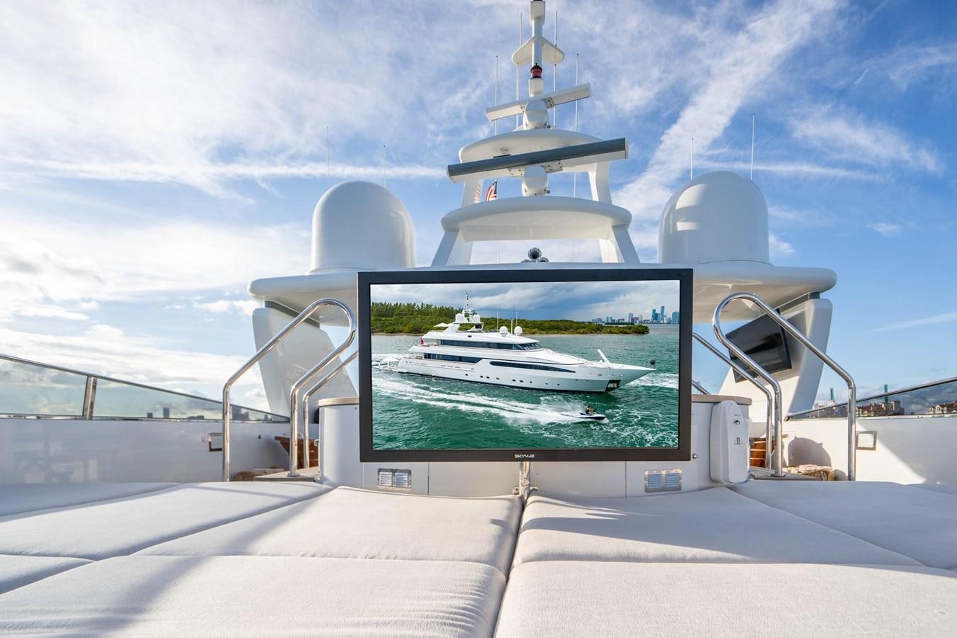 a computer screen on a platform aboard ARTEMISEA Yacht for Charter