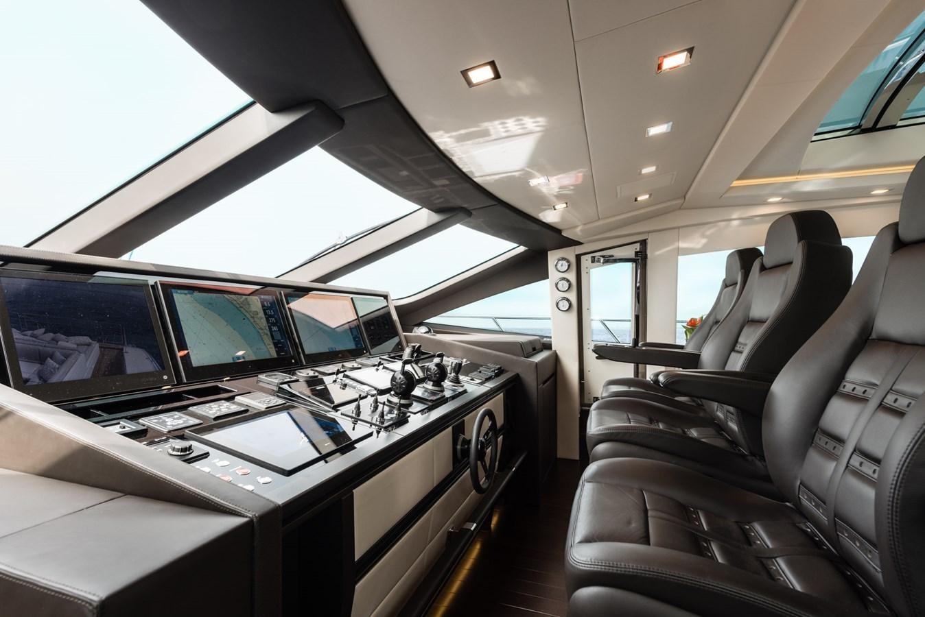 inside of a vehicle with computers aboard MINE SET Yacht for Sale