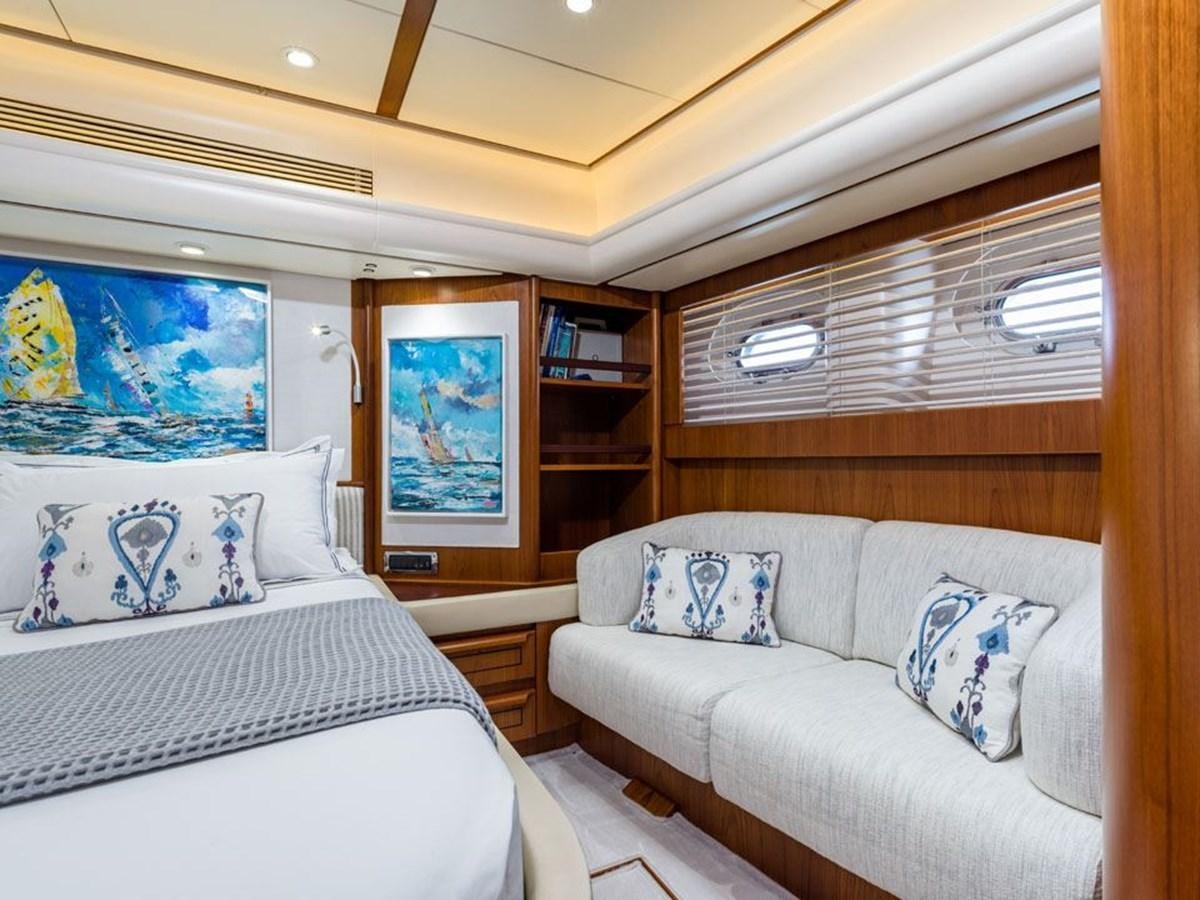 a room with two beds aboard CHARLATAN Yacht for Sale