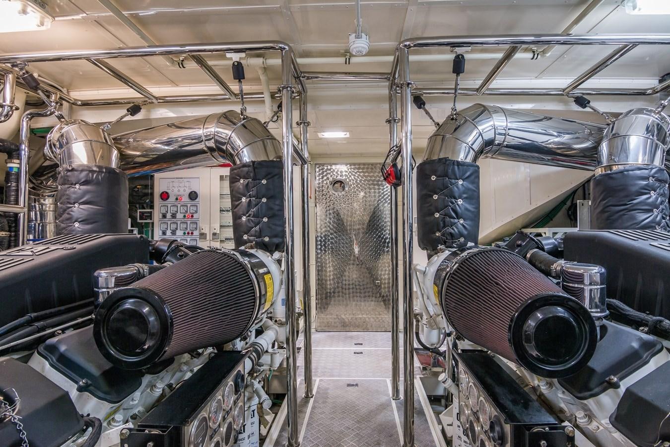 a large metal machine aboard PRIMA MEA Yacht for Sale